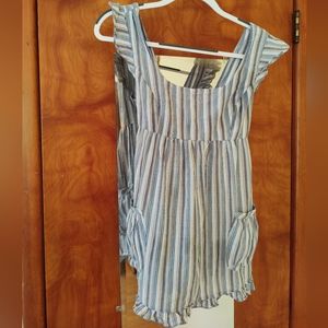 Cap sleeve striped top. Women's S.